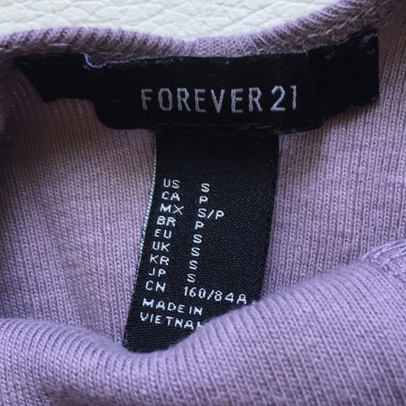 Forever 21 Ribbed V-Neck Lavender Bodysuit - Picture 3 of 4